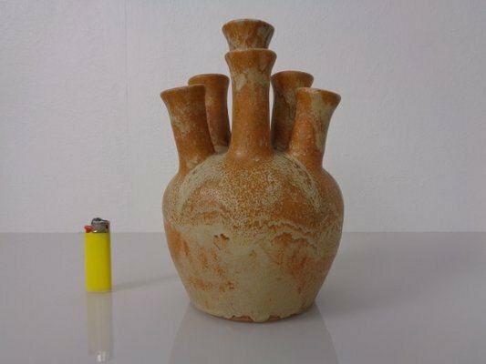 German Studio Ceramic Mushroom Vase By Lu & Gerd Grove, Lübeck, 1960s photo furniture