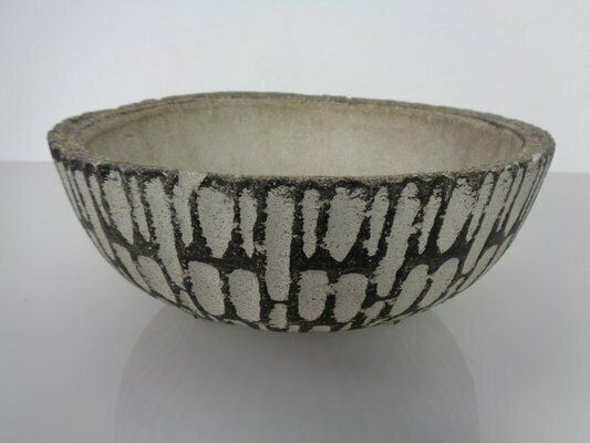 399.0 Mid Century Concrete Planters, 1960s, Set Of 2 photo