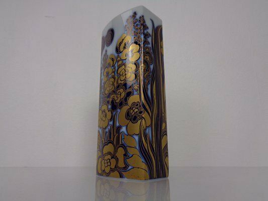 Pop Art Hutschenreuther Cobalt Porcelain Vase By Hermann Schwahn, Germany, 1960s photo furniture