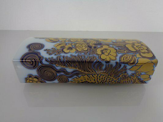 Home Decor Pop Art Hutschenreuther Cobalt Porcelain Vase By Hermann Schwahn, Germany, 1960s photo