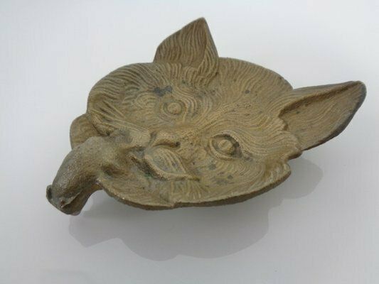 Vintage Bronze Cat With Mouse Ashtray, France, 1960s photo for sale