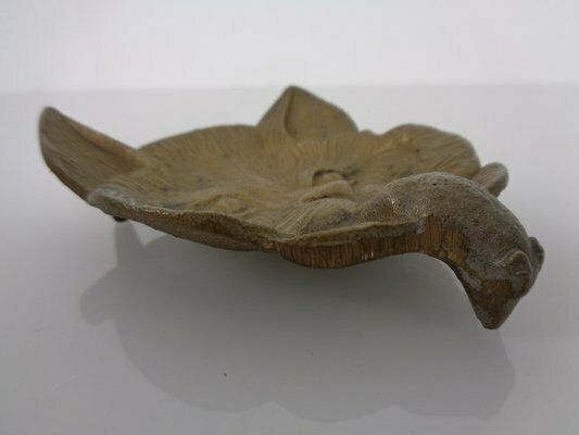 Vintage Bronze Cat With Mouse Ashtray, France, 1960s photo buy