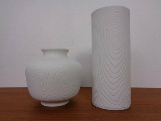 Mid Century Op Art Vases From Hutschenreuther Tirschenreuth, 1960s, Set Of 2