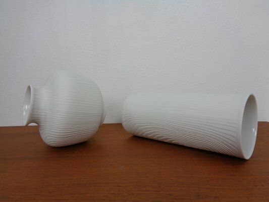 photo furniture Mid Century Op Art Vases From Hutschenreuther Tirschenreuth, 1960s, Set Of 2