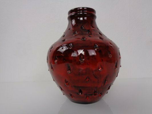 Italian Strawberry Ceramic Vase By Fratelli Fanciullacci For Bitossi, 1960s photo 241.0