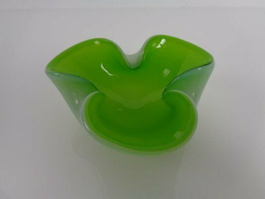 Green Sommerso Murano Glass Ashtray, Italy, 1960s photo for sale
