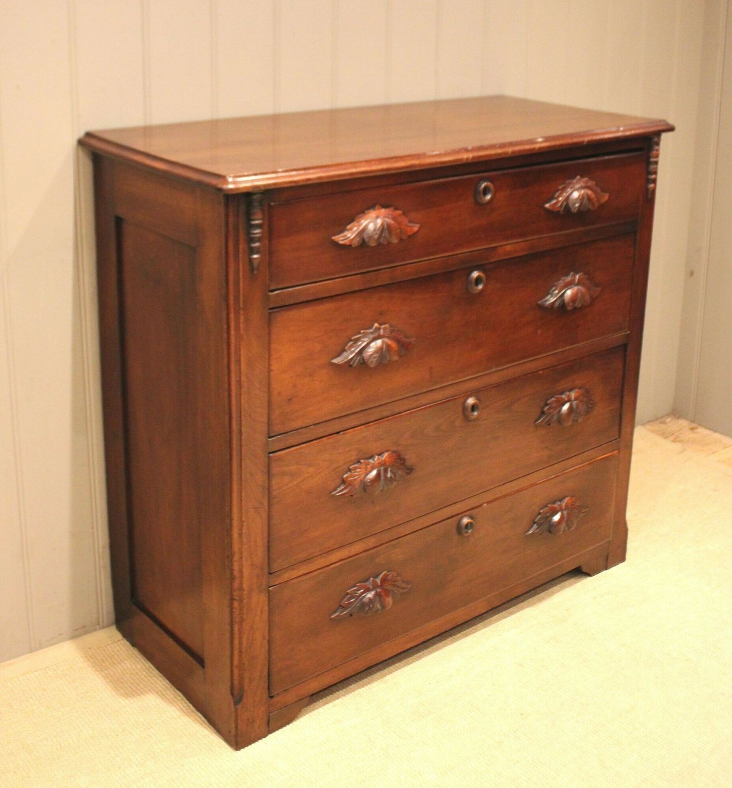 Late 19th Century Walnut Chest Of Drawers photo vinterior