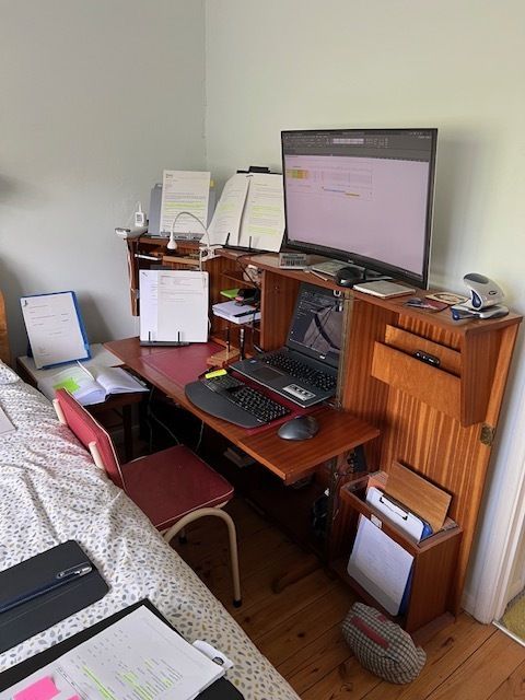 Danish Mid Century Teak   Collapsible Workstation / Desk. photo for sale