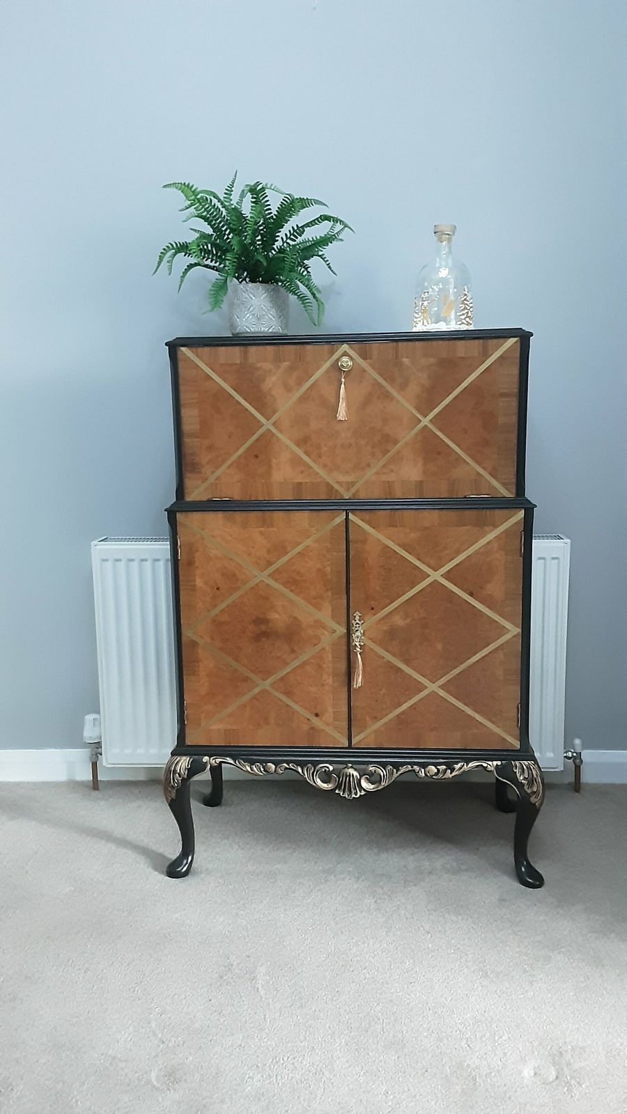 Queen Anne Walnut Cocktail Cabinet. photo buy