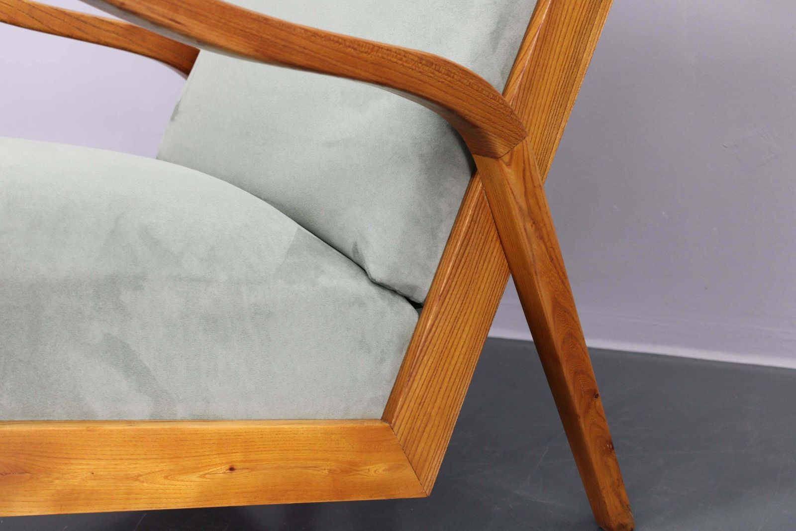2052.0 Kozelka En Kropacek – Paar Eiken Fauteuils, Zeldzaam Model, Ca. Jaren 1960, Nagezien En Opgeknapt photo