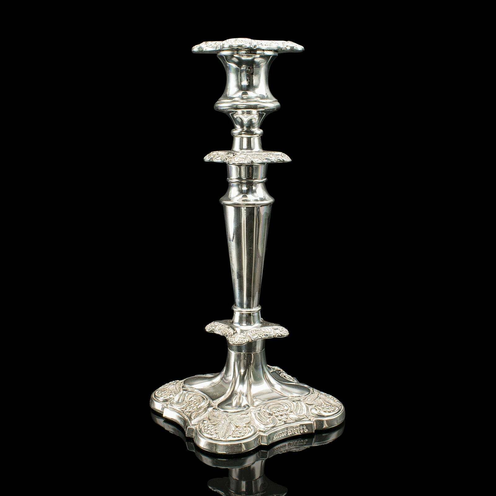 Pair Of Antique Decorative Candlesticks, English, Silver Plate, Candle Sconce photo Home Decor