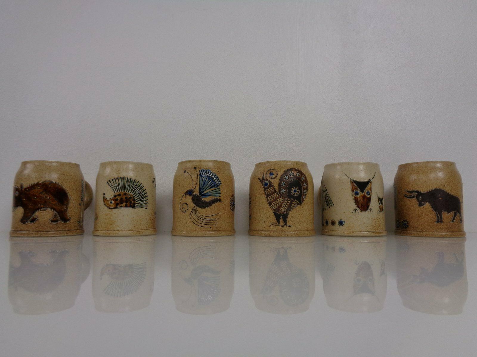 Studio Ceramic Breakfast Plates & Coffee Mug By Heinz Theo Dietz, 1960s, Set Of 12 photo Home Decor