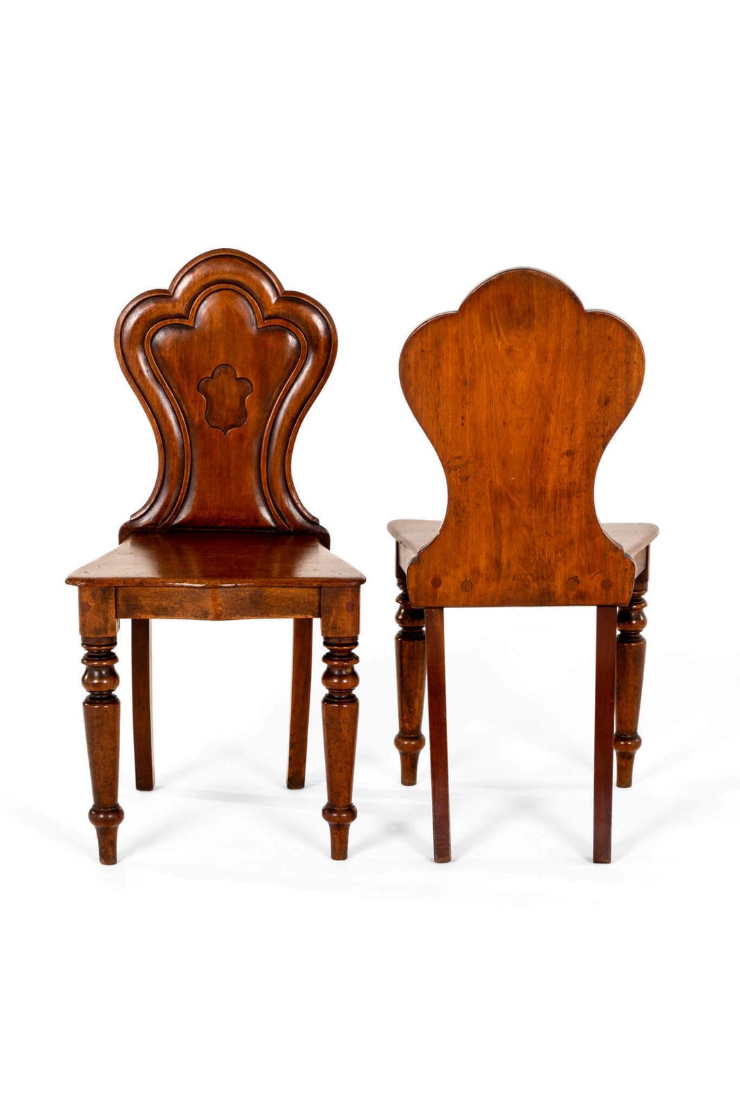 Pair Of Mahogany Hall Chairs, 1800s photo furniture