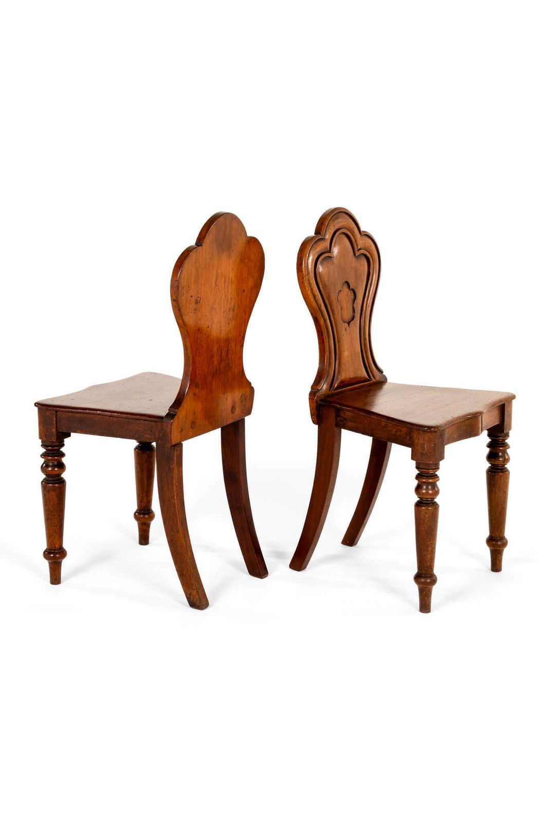Pair Of Mahogany Hall Chairs, 1800s photo Furniture
