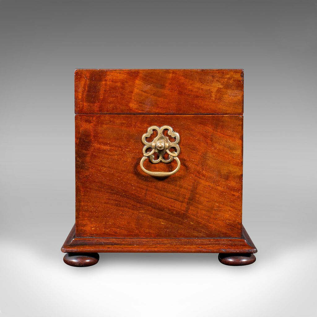 Antique Loose Tea Caddy, English, Dual Compartment Beverage Case, Regency, 1820 photo Furniture