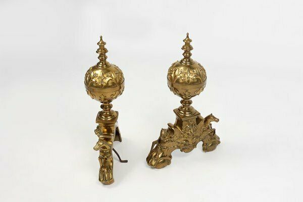 photo for sale Large 20th Century Neo Classical Copper Firebucks, France, 1940, Set Of 2