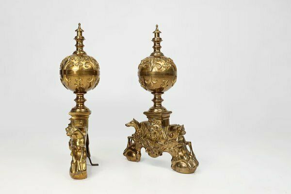 Home Decor Large 20th Century Neo Classical Copper Firebucks, France, 1940, Set Of 2 photo
