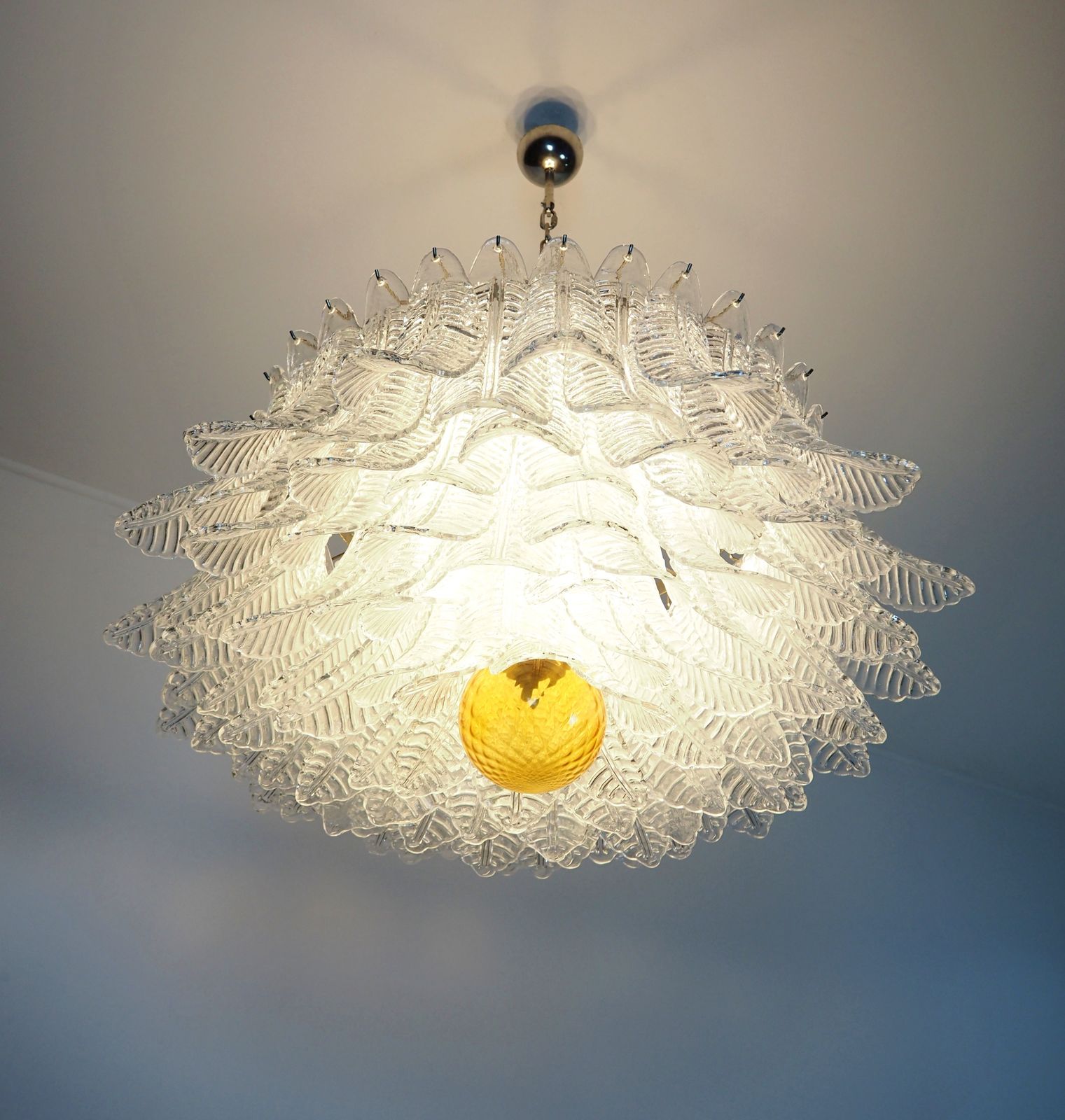 photo vinterior Large Murano Glass Chandelier  100 Clear Felci Glasses