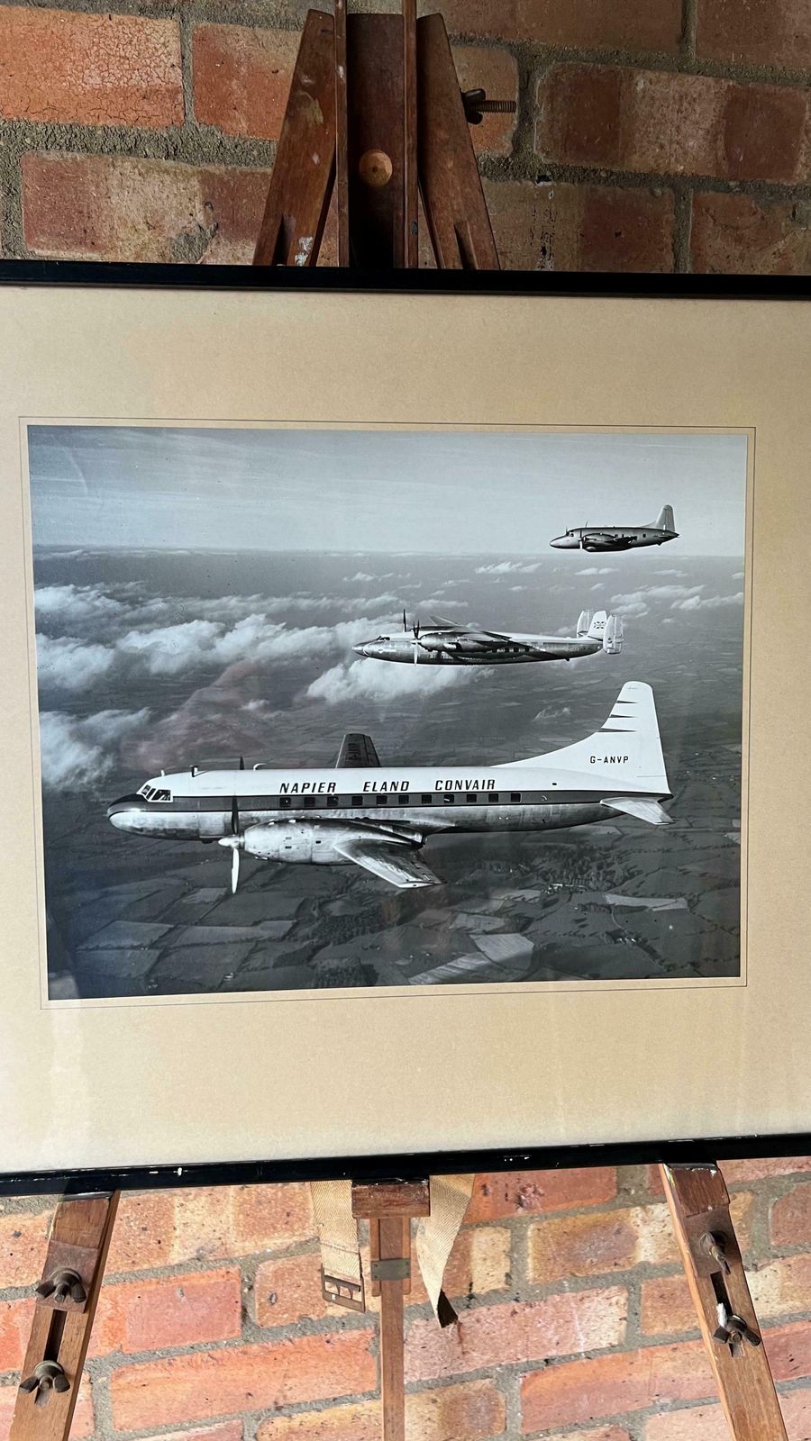Vintage Photograph For 1956 Napier Aviation Ad Turbo Prop Engine Eland Depicting Convair, Ambassador And Varsity Planes photo for sale