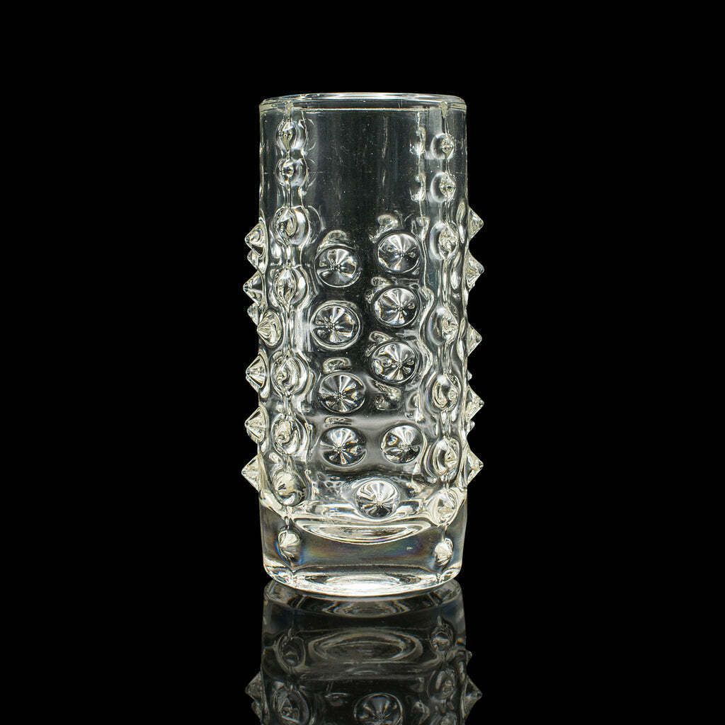 Small Vintage Bohemian Flower Vase, Czech, Art Glass, Posy Sleeve, Circa 1970 photo 295.0