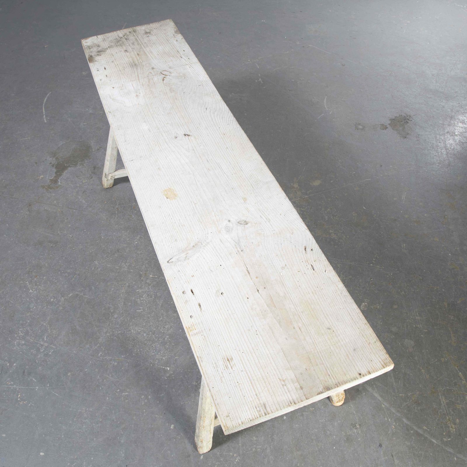 19th Century Original French Washing Table Scrubbed And Bleached Top photo Furniture