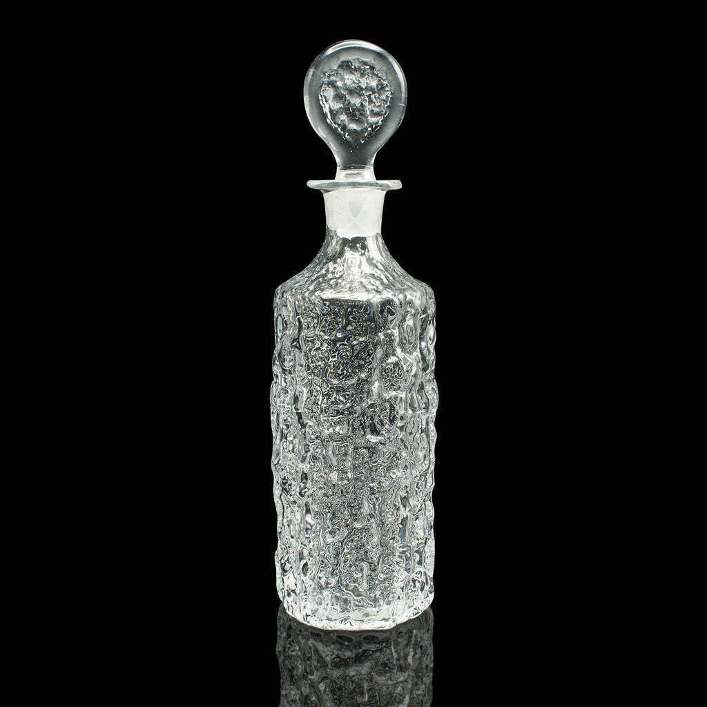 Vintage Spirit Decanter, Italian, Art Glass, Glacier Finish, Liqueur, Aperitif photo 595.0