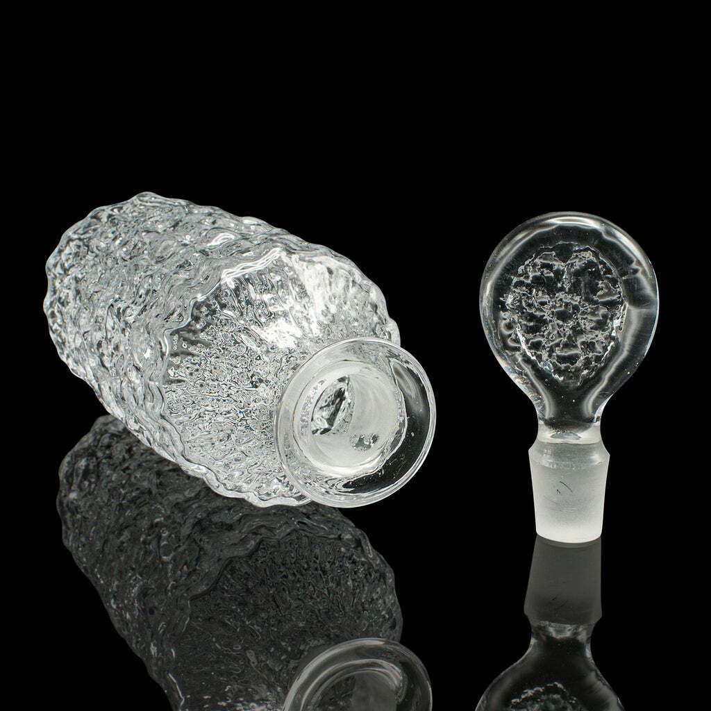 Vintage Spirit Decanter, Italian, Art Glass, Glacier Finish, Liqueur, Aperitif photo buy