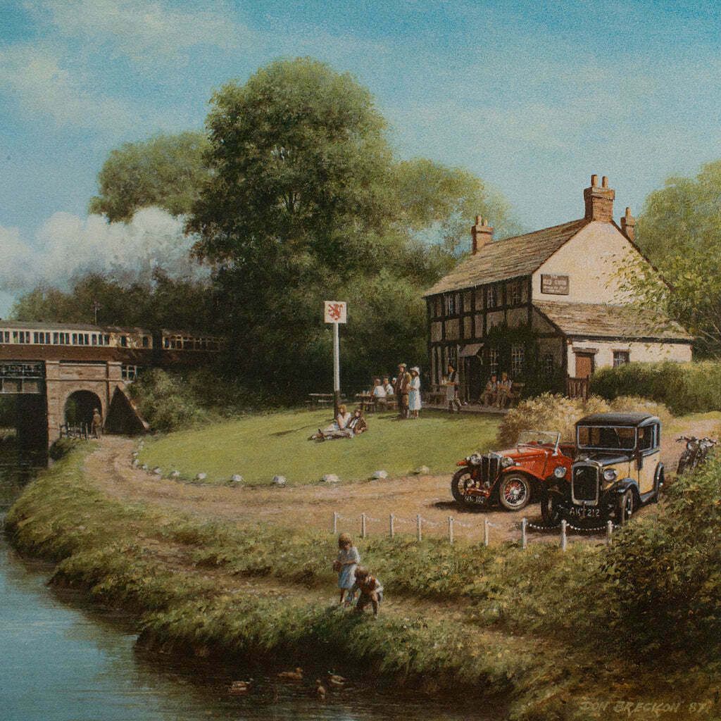 Vintage Railway Print, English, Framed, Steam Train Interest, Railwayana, Art photo vinterior