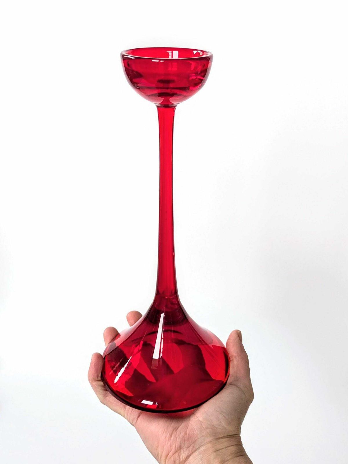 Glass Candlestick | Cari Zalloni Wmf | 1970's photo Home Decor