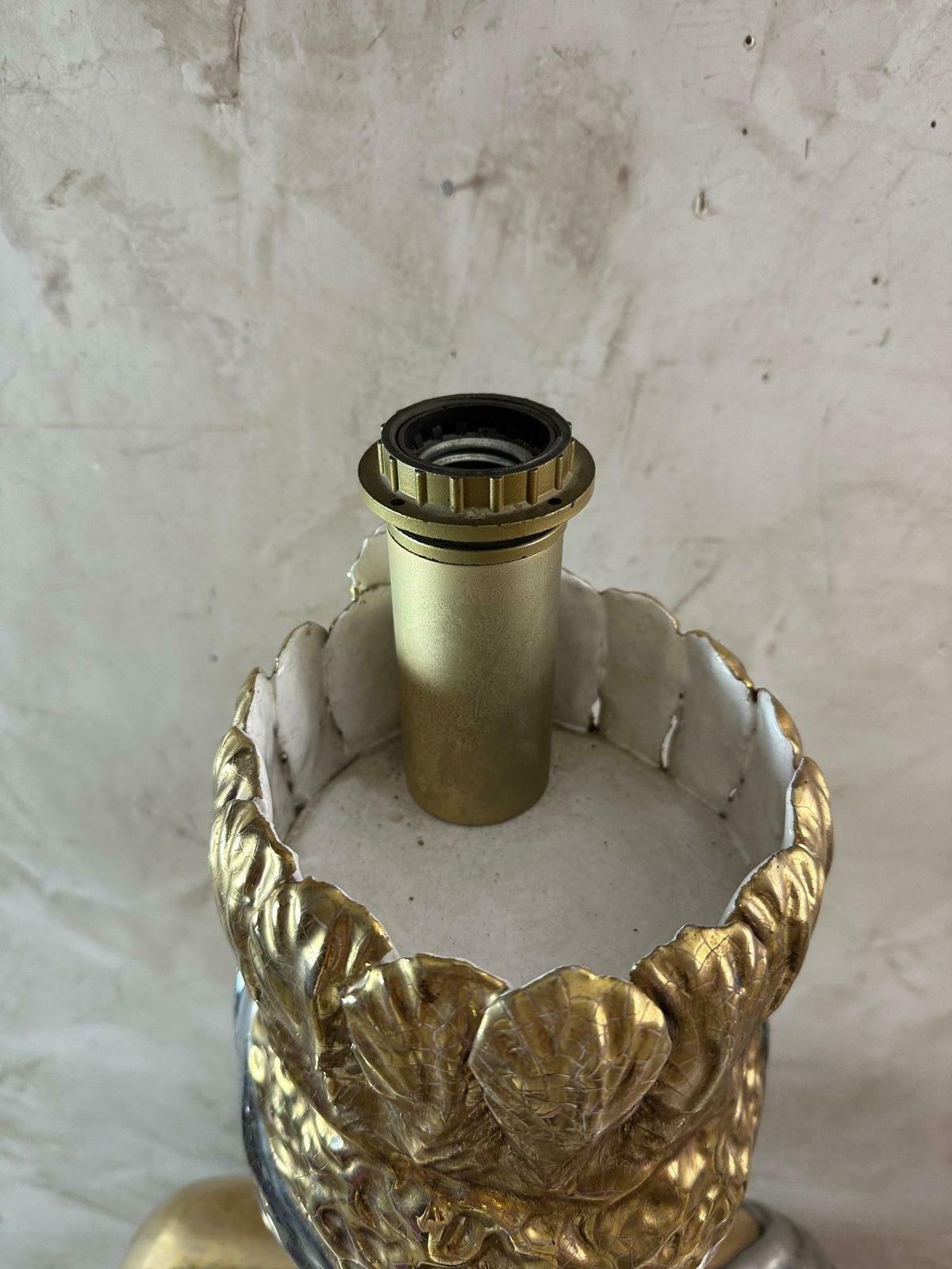 photo for sale Mid Century Italian Ceramic African Women Table Lamp, 1960s