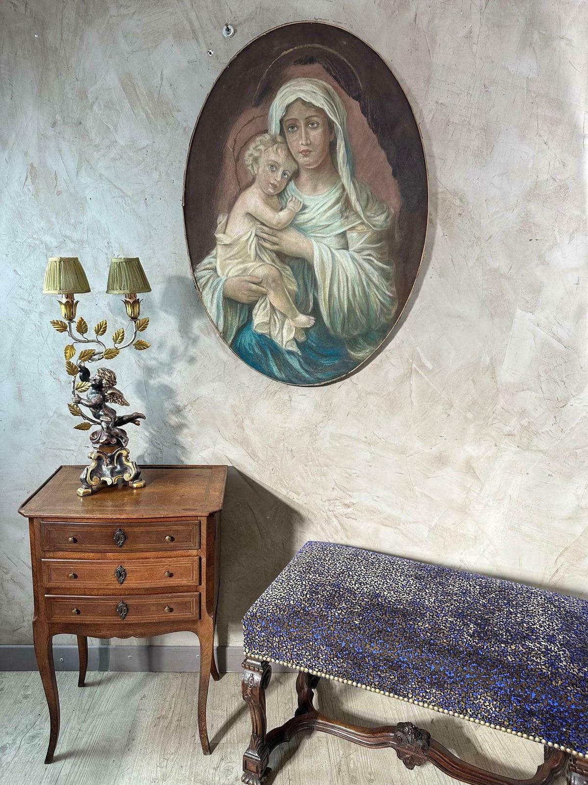 Art Early 20th Century Virgin And Child Painting, 1900s photo