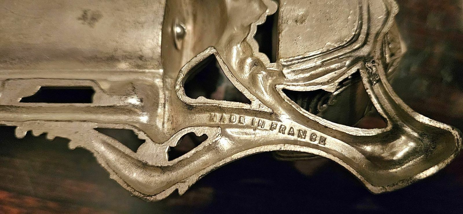 French Holy Water Font To Hang In Spelter With The Immaculate Conception photo vintage