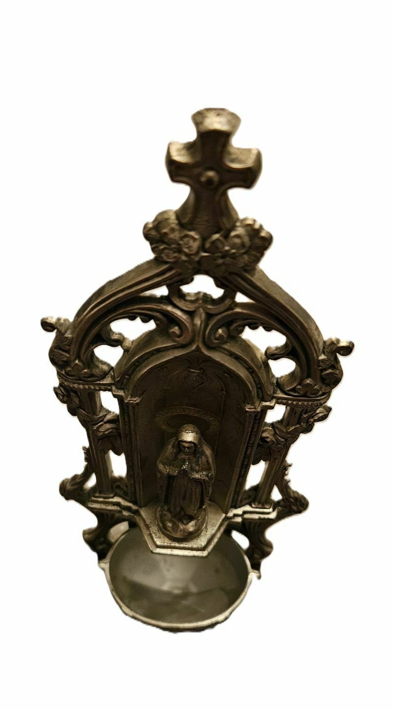 photo for sale French Holy Water Font To Hang In Spelter With The Immaculate Conception