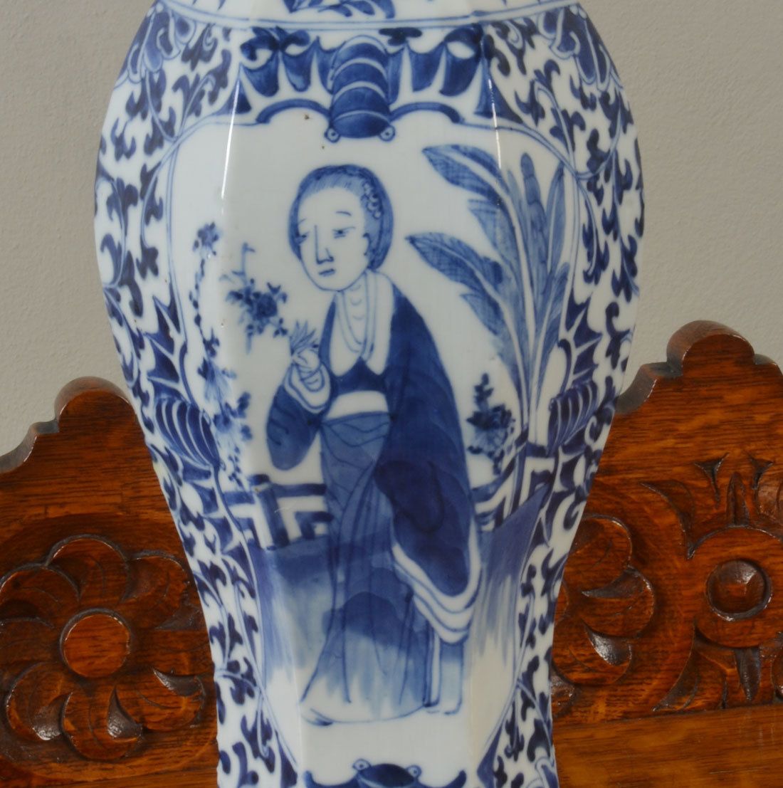 Chinese Blue And White Vase Circa 1900 photo vinterior