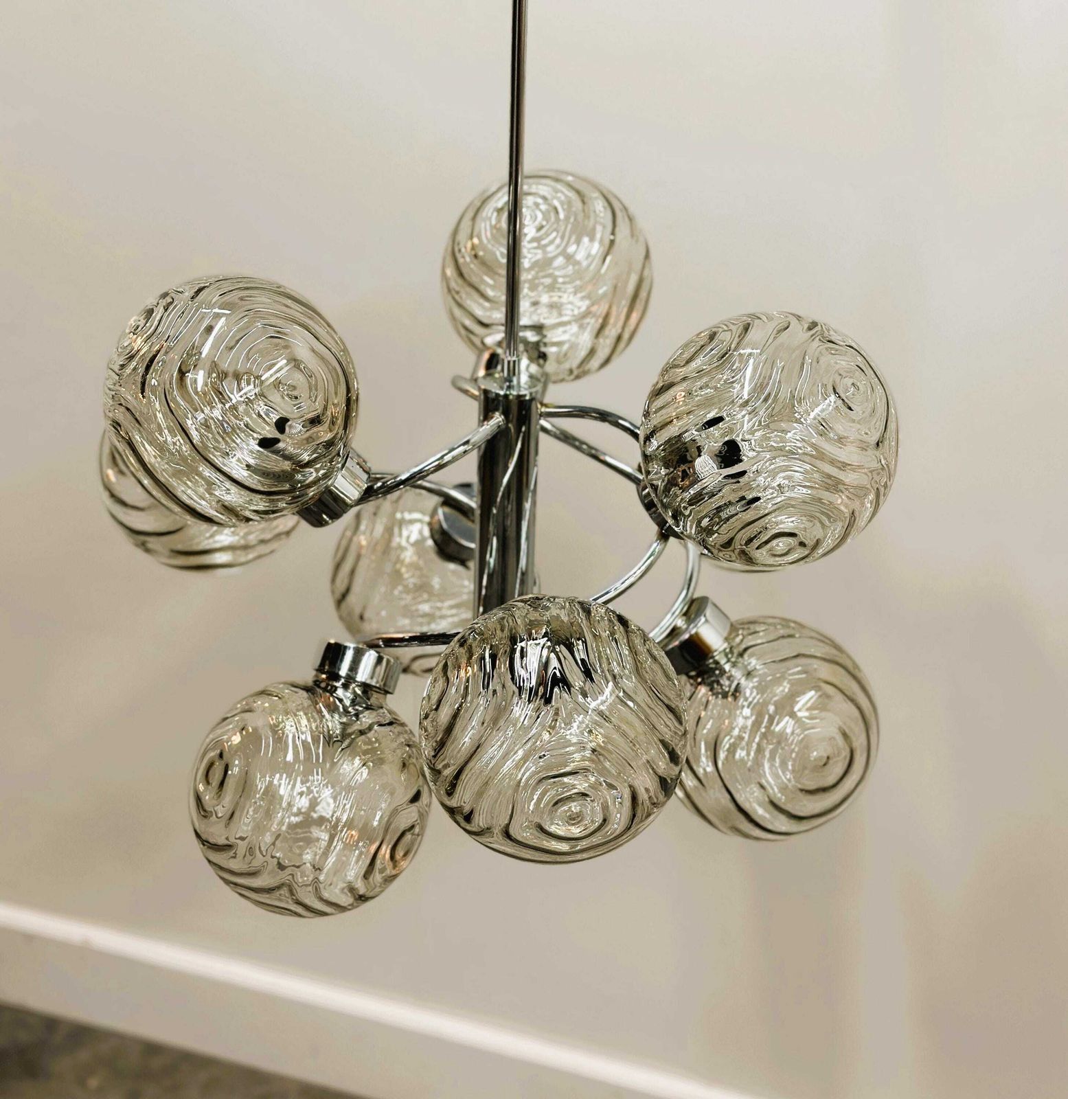 German Space Age Orbital Chandelier By Fischer Leuchten, 1970s. Germany photo vintage