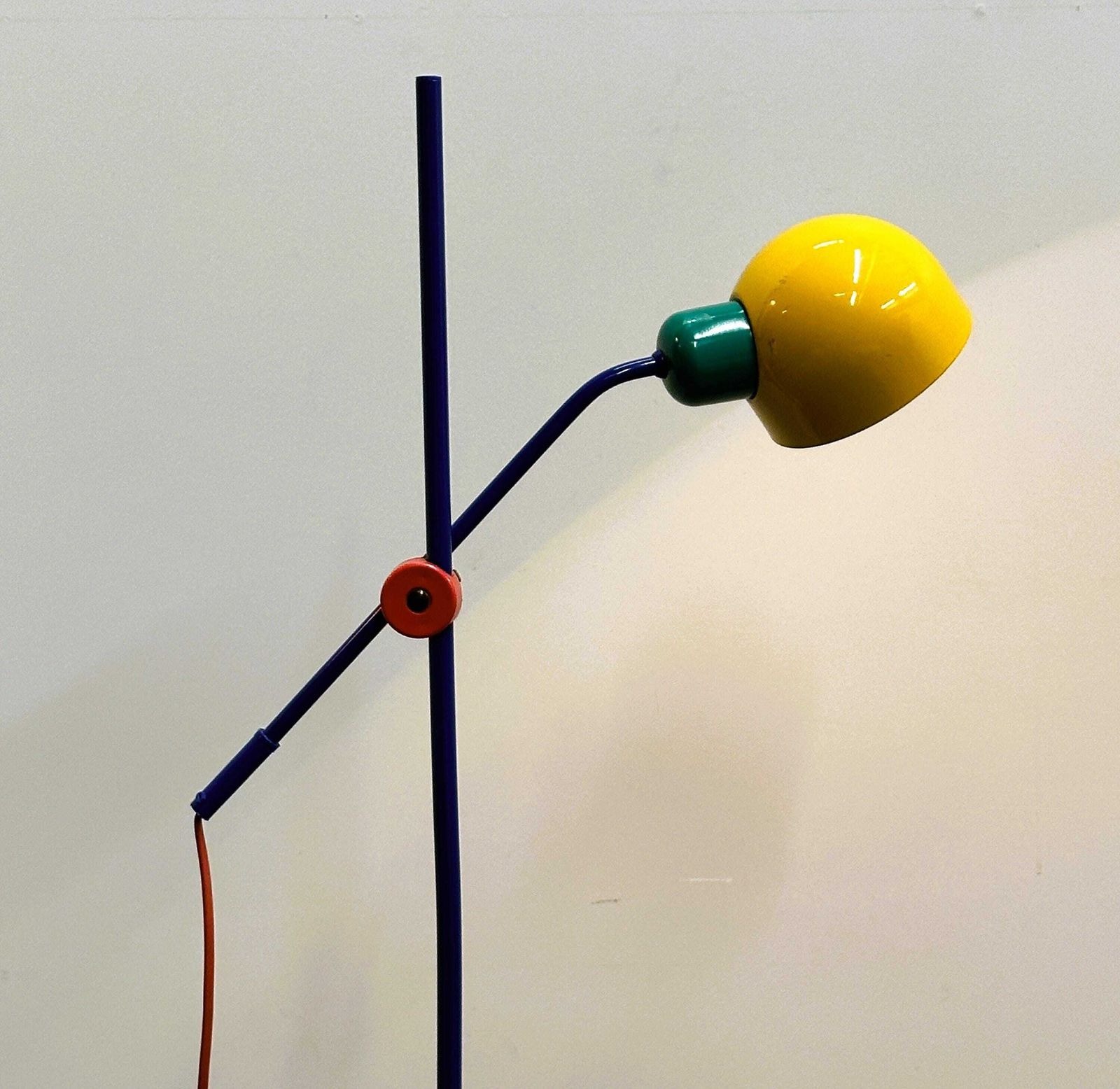 Postmodern Multicolor Metal Floorlamp By Veneta Lumi, 1980s Italy. photo for sale