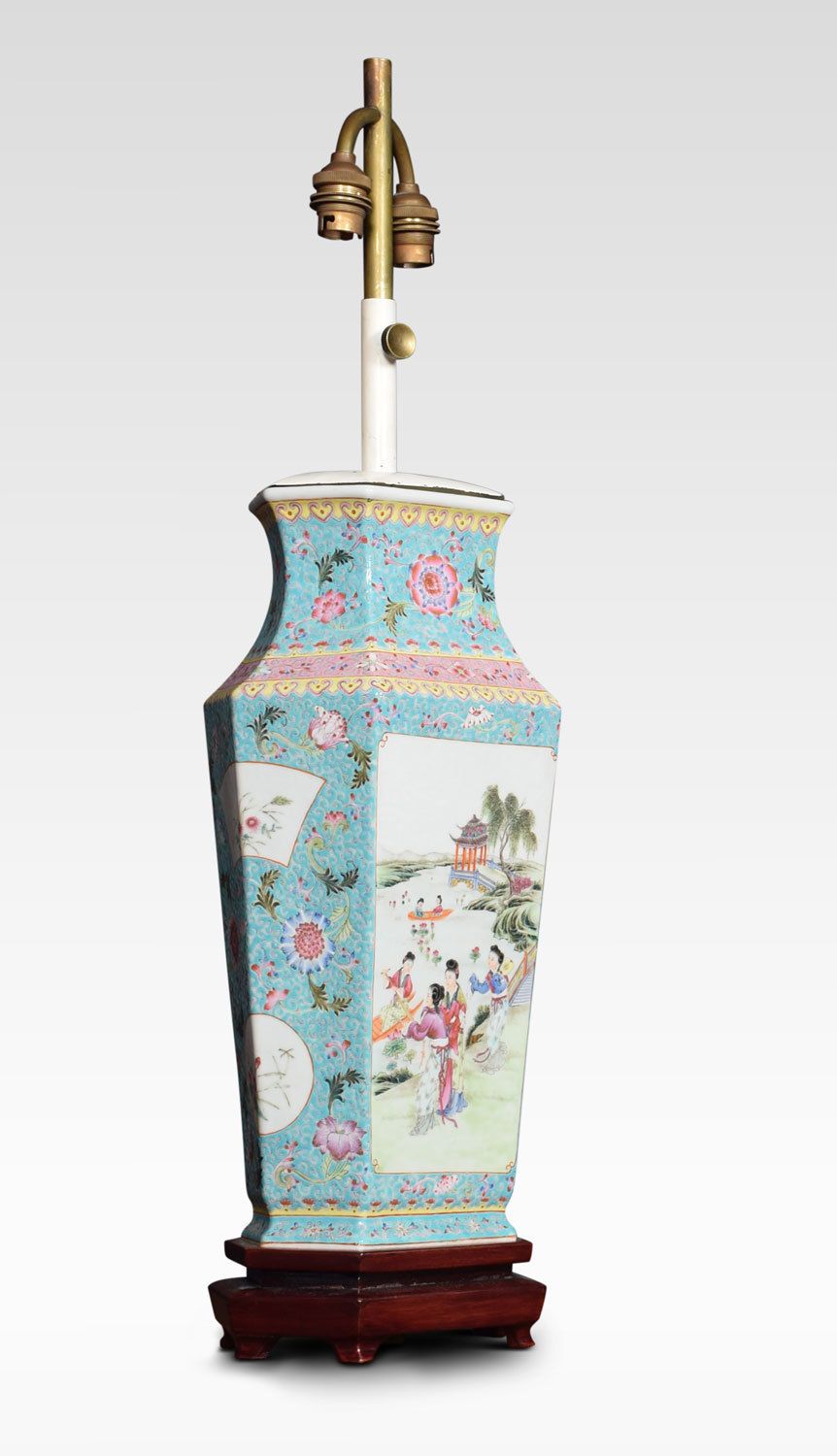 Famille Rose Canton Porcelain Vase Lamp photo furniture