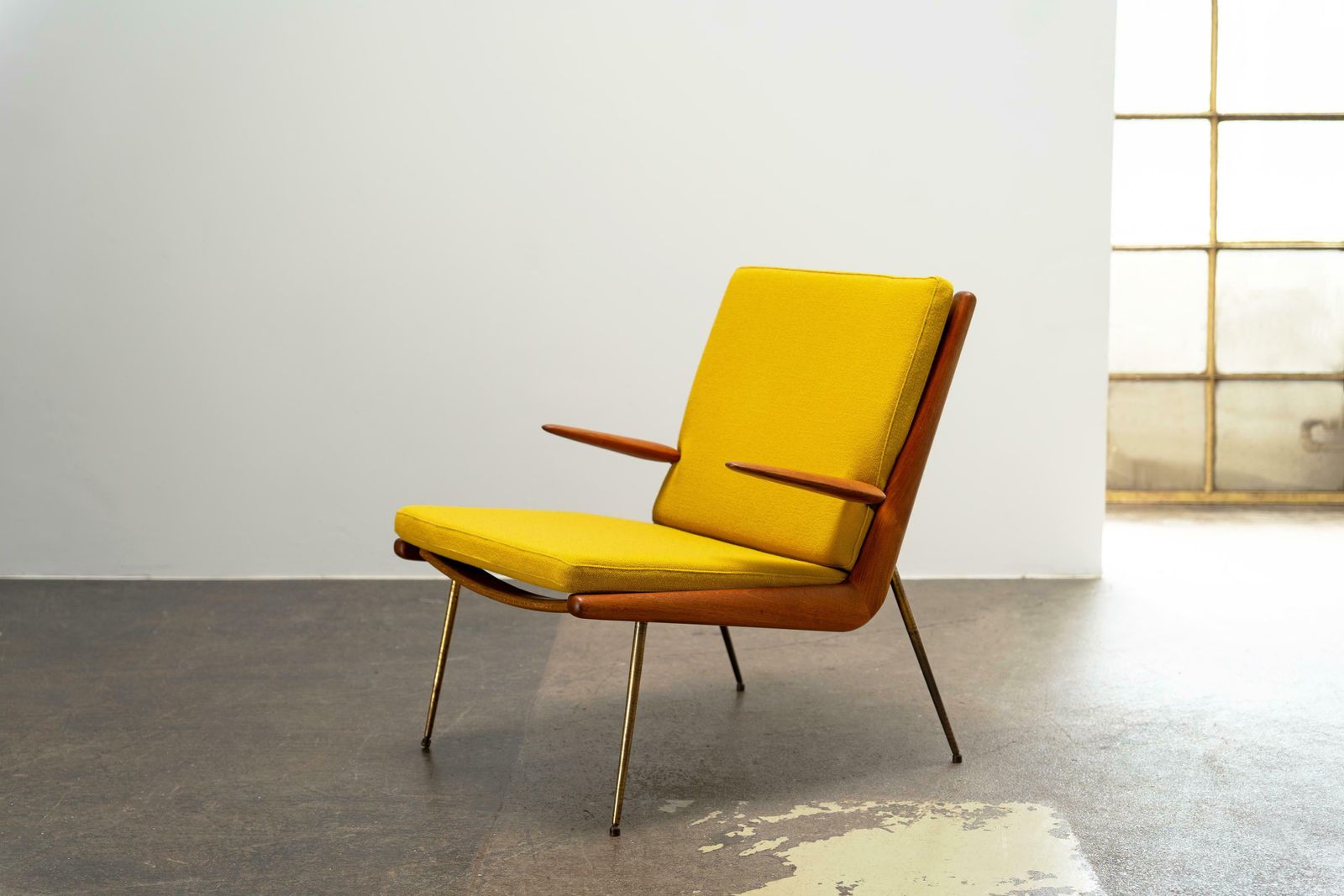 1950s Danish "Boomerang" Chair Fd135 By Peter Hvidt & Orla Molgaard Nielsen, F&D photo for sale