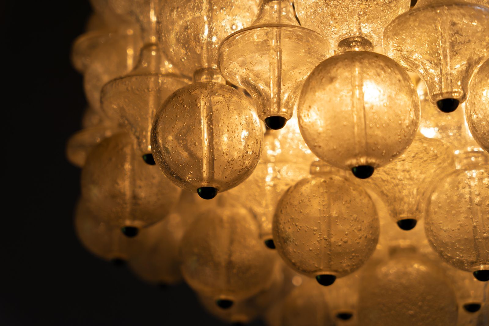 photo furniture Hollywood Regency Murano Glass "Tulip" Chandelier Ott International, 1960s