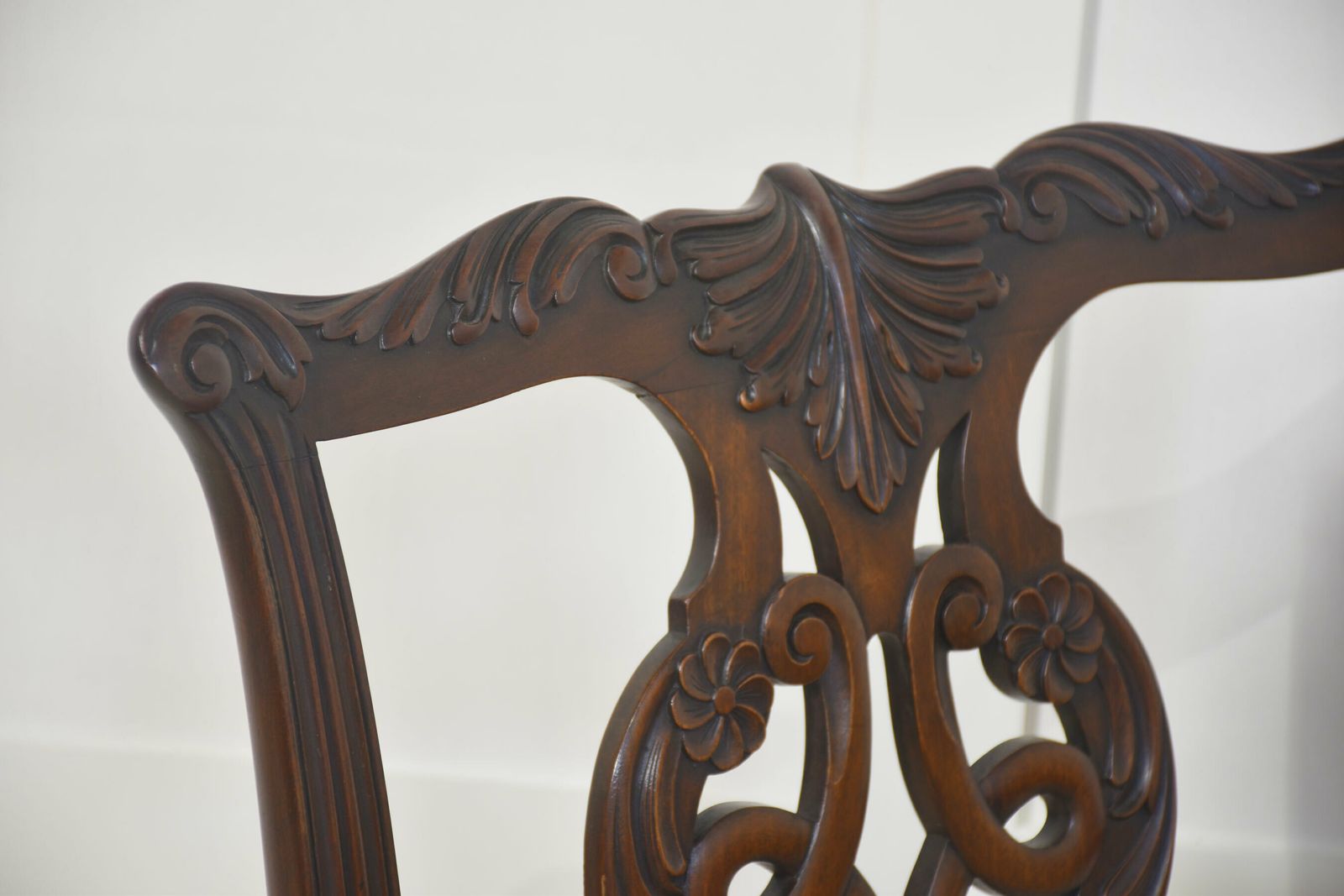 photo for sale Set Of Eight Mahogany Dining Chairs In Chippendale Style