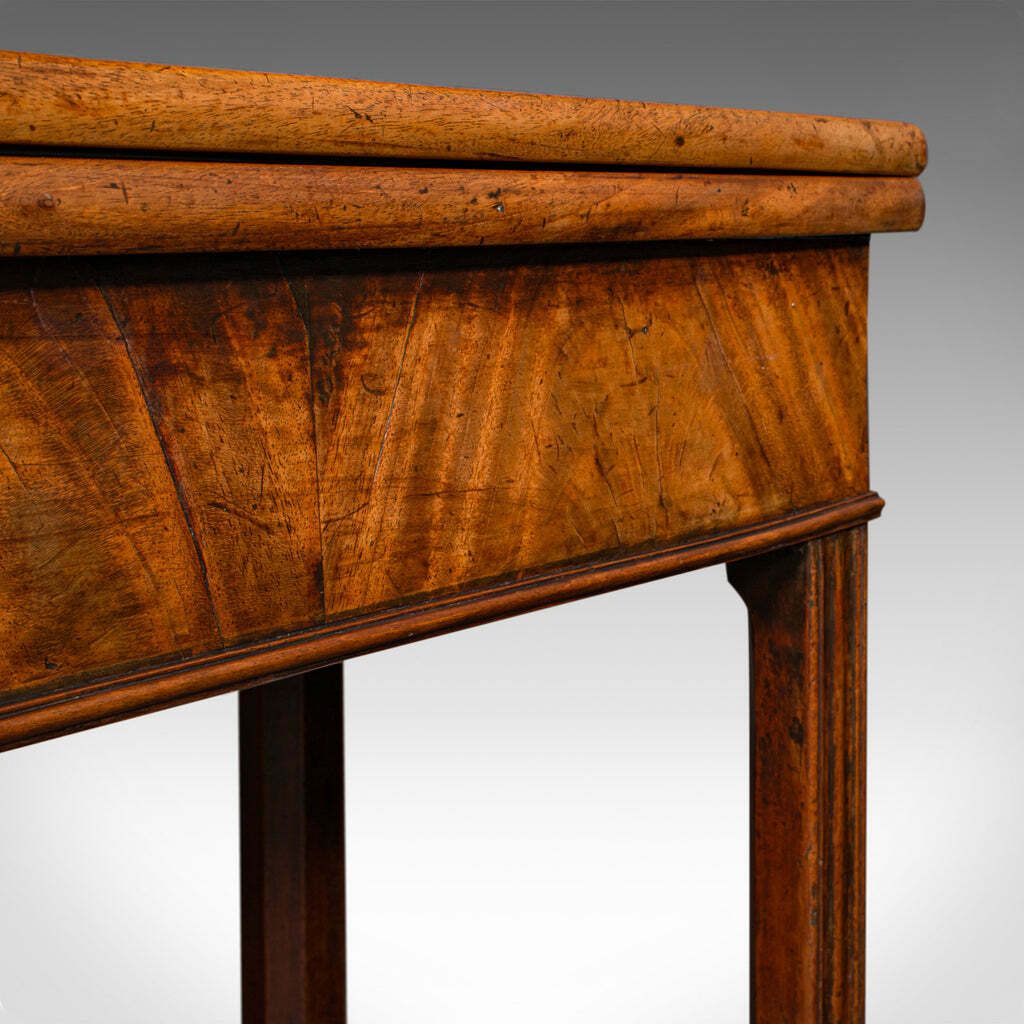 Furniture Antique Fold Over Tea Table, English, Card, Chippendale Manner, Georgian, C.1750 photo