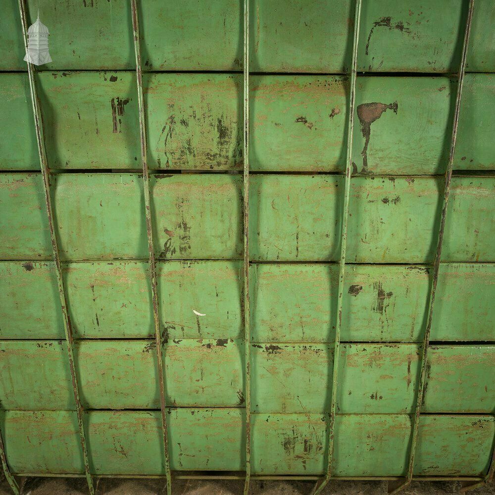 Furniture Green Painted Steel Industrial Workshop Pigeonhole Shelf Unit photo