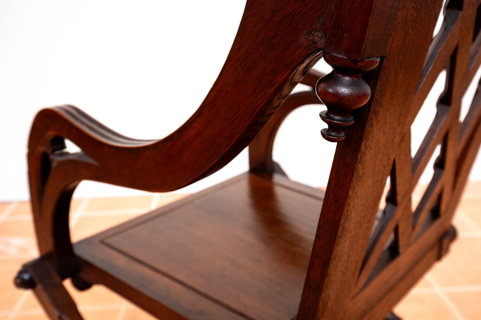 photo furniture Glastonbury Chair 1830 Throne Chair Gothic Revival Hall Statement Chair Richard Bridgens Oak Baronial 19th Century V.Ictorian Armchair Ecclesiastical
