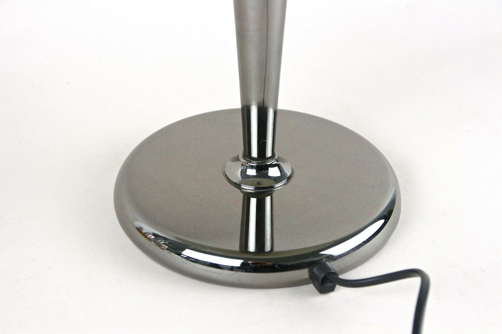 photo buy Mid Century Modern Grey Chromed Table Lamp With Brass Sphere, Italy Ca. 1970