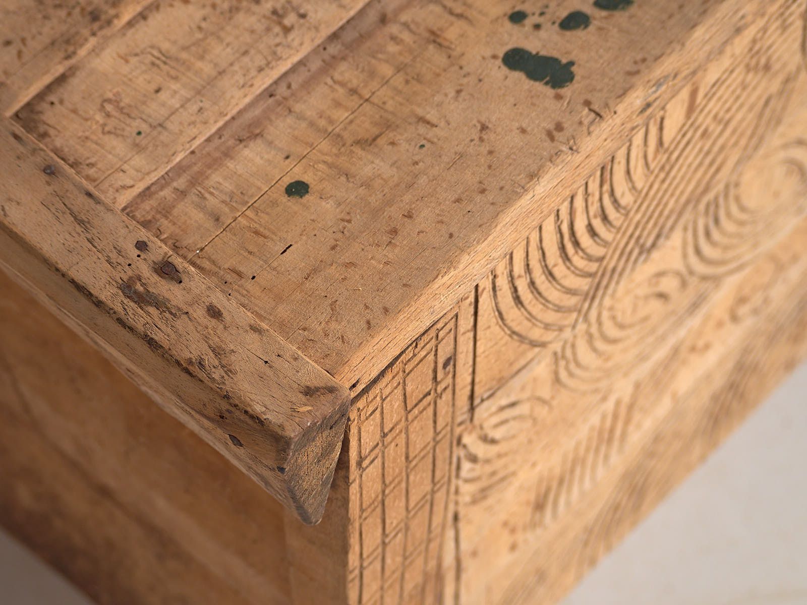 Carved Primitive Style Antique Chest (C.1920) #51 photo for sale