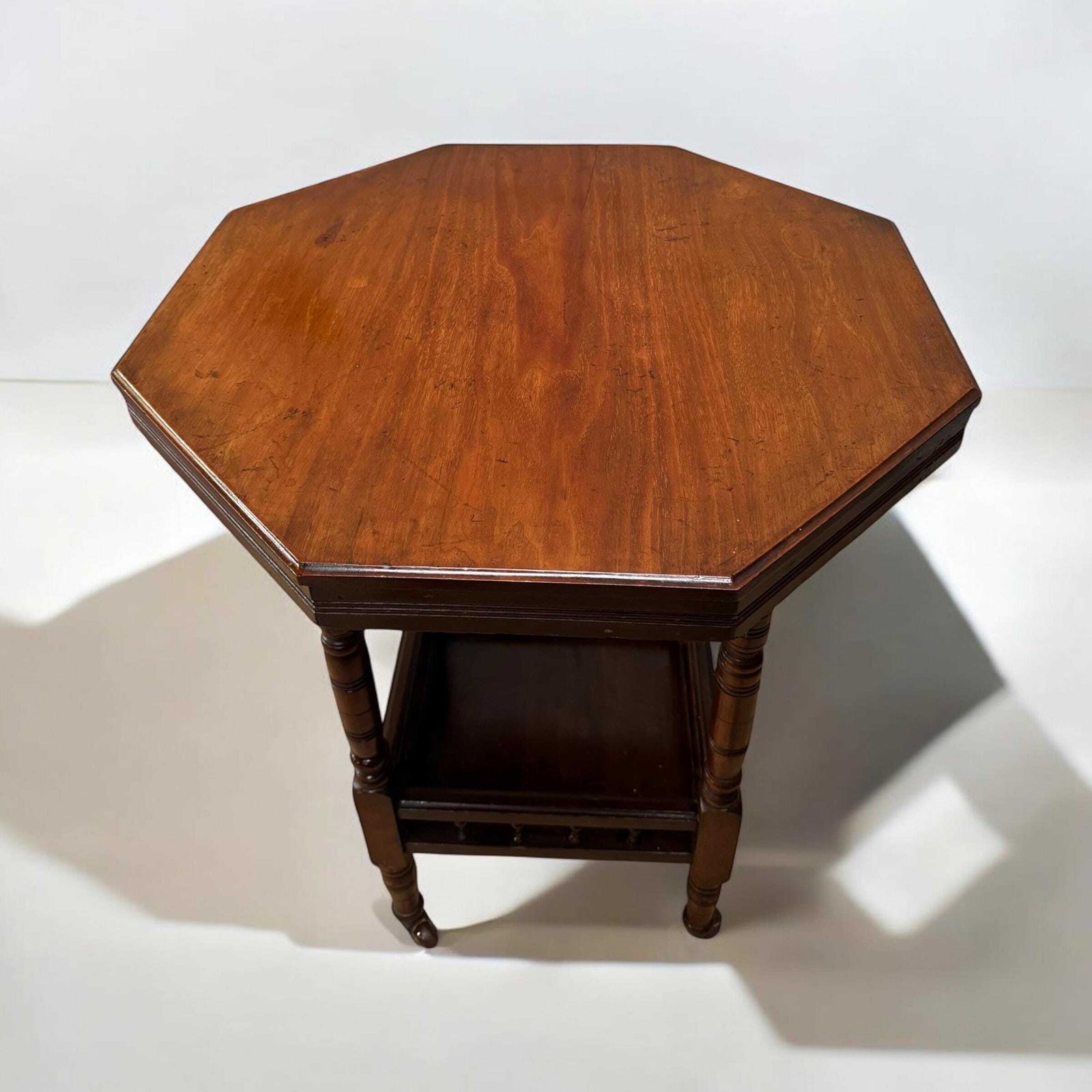 Antique Edwardian Six Sided Top Occasional Table / Made In England C1900 photo buy