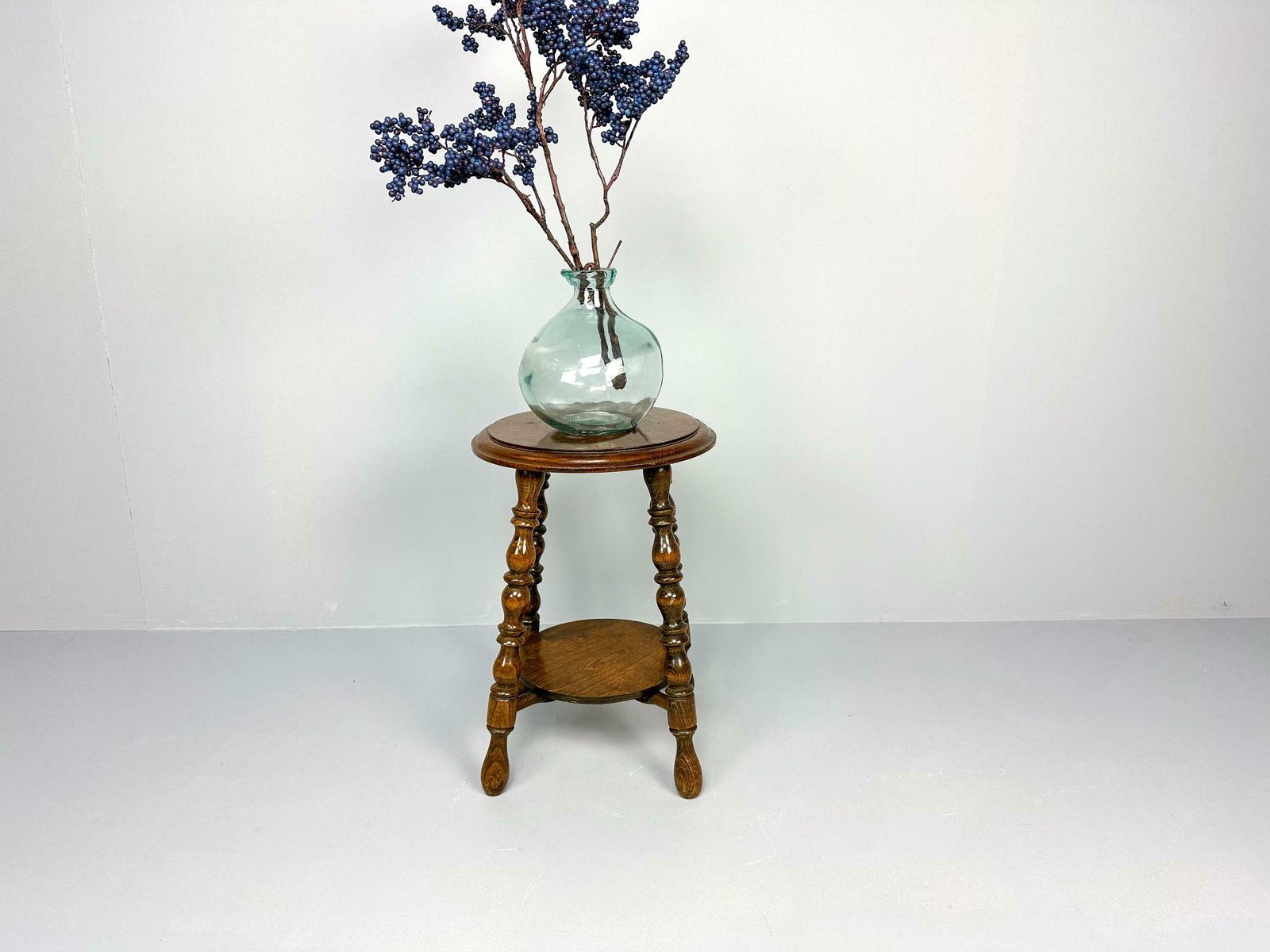 Vintage Carved Stool | Farmhouse And Cottage Decor | Display Table And Plant Stand photo buy