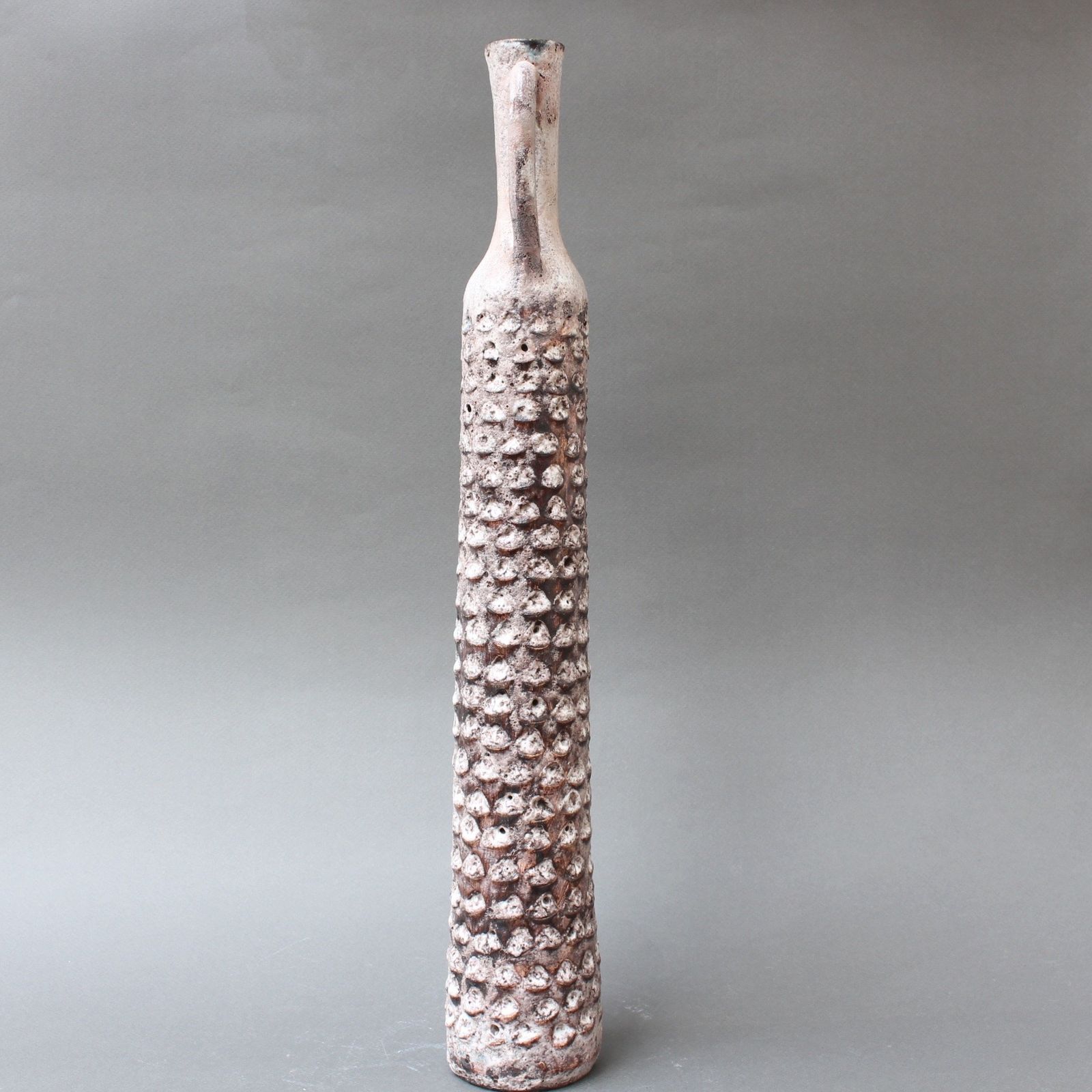 Decorative Elongated Ceramic Flower Vase By Jacques Pouchain (Circa 1950s) photo vinterior