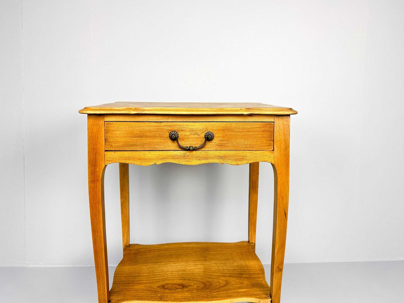 Vintage Wooden Side Table | Pedestal Plant Stand | Hall Or Accent Table photo Furniture