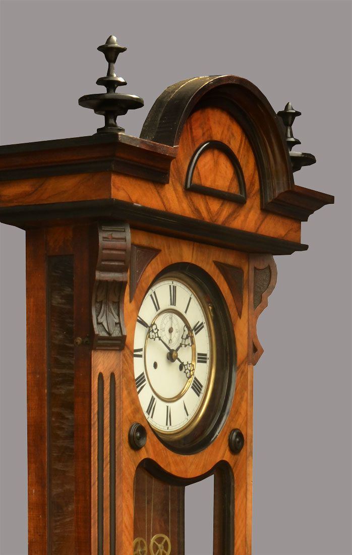 Walnut And Ebony Vienna Wall Clock Circa 1890 photo Home Decor